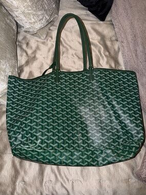 Goyard Green Patterned Tote